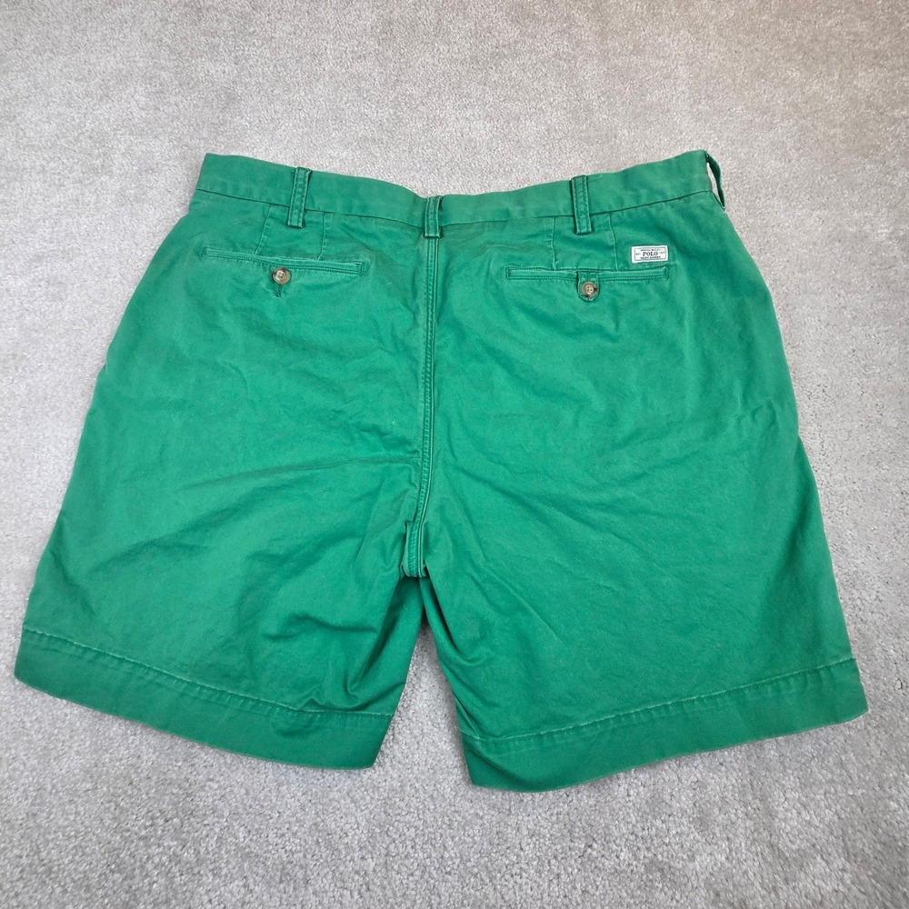 Polo Ralph Lauren Mens Green Stretch Chino Shorts Size 38‎ Classic Fit Cotton - Picture 2 of 10